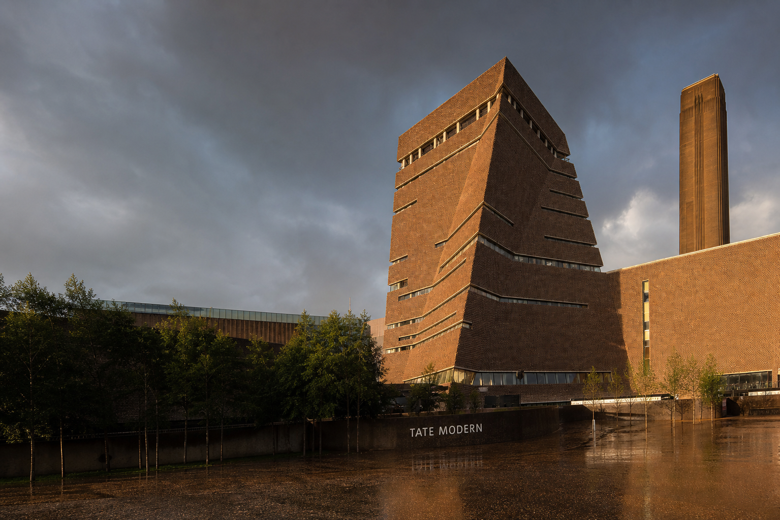 Tate Modern exterior in late-afternoon light